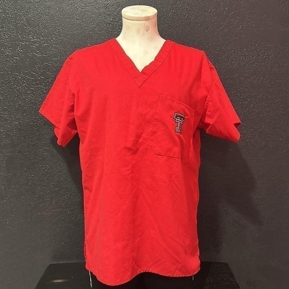 GEL SCRUBS Women’s Texas Tech Red Scrub Size Small - Picture 1 of 7